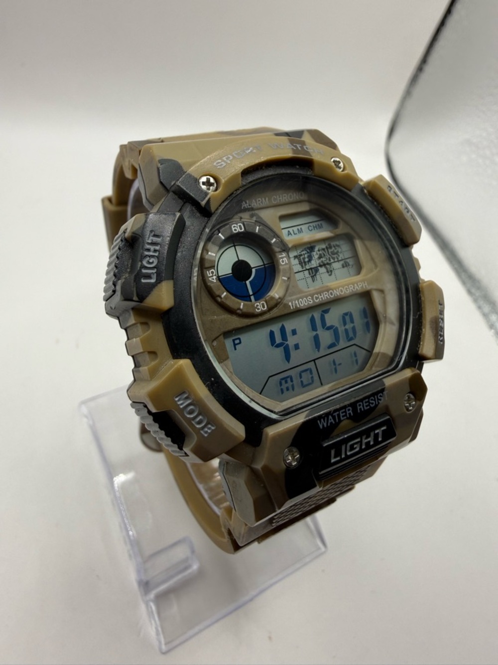 George Men's Digital Camouflage Patterned Sport Wristwatch Plastic Strap - Picture 4 of 9